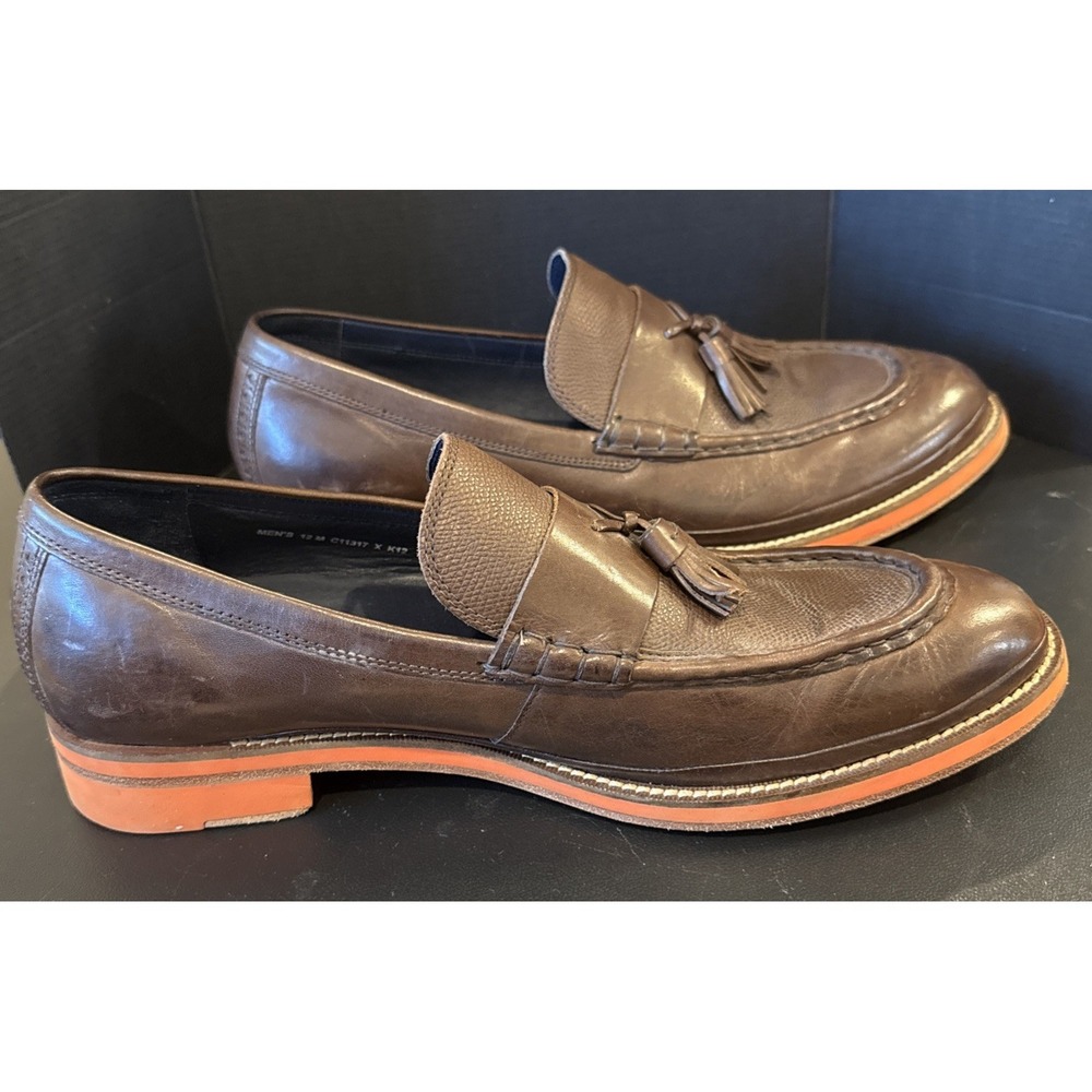 Cole Haan Mens Size 12‎ M Tassels Loafers Brown Leather Shoes Preppy Office - Picture 3 of 14